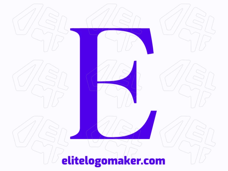 Letter "E" Simples Super Logo A simple letter 'E' in an initial letter style, designed as a clean and modern logo template.