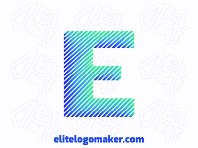 A creative logo design featuring the letter 'E' with a striped style, offering a unique and dynamic look.