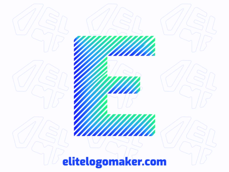 A creative logo design featuring the letter 'E' with a striped style, offering a unique and dynamic look.