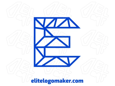 A creative logo featuring the letter "E" with a broken glass effect, designed in an initial letter style for a bold and unique appearance.