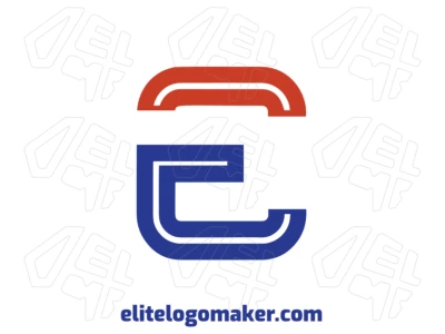 Logo design with the letter "E" in an elegant and minimalist style, conveying sophistication and modernity.
