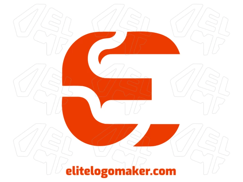 Letter "E" With Creative Concept And Abstract Style Artistic Brand A creative logo design featuring the letter "E" with a creative concept and abstract style, presented in a minimalist approach for a sleek and modern look.