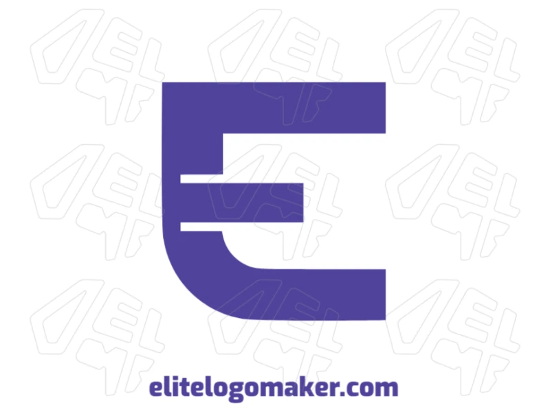 Initial letter "E" logo with a customizable design, ideal for a luxurious brand looking to stand out with elegance and simplicity.