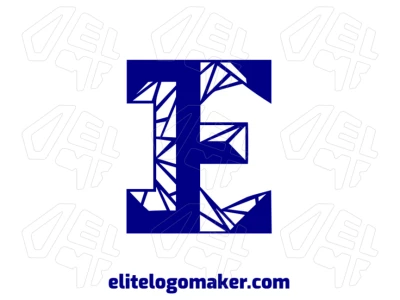 A customizable minimalist design featuring the letter "E" with a mosaic design, offering a sleek and modern logo concept.