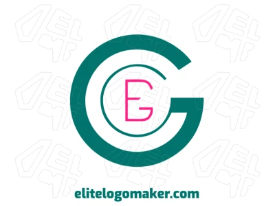 A bold and modern design combining the letter 'G' with the letter 'E', showcasing a unique initial letter style.