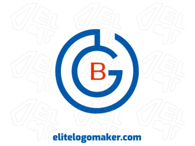 A creative idea with the letter 'G' combined with the letter 'B', forming a bold and modern initial letter design.