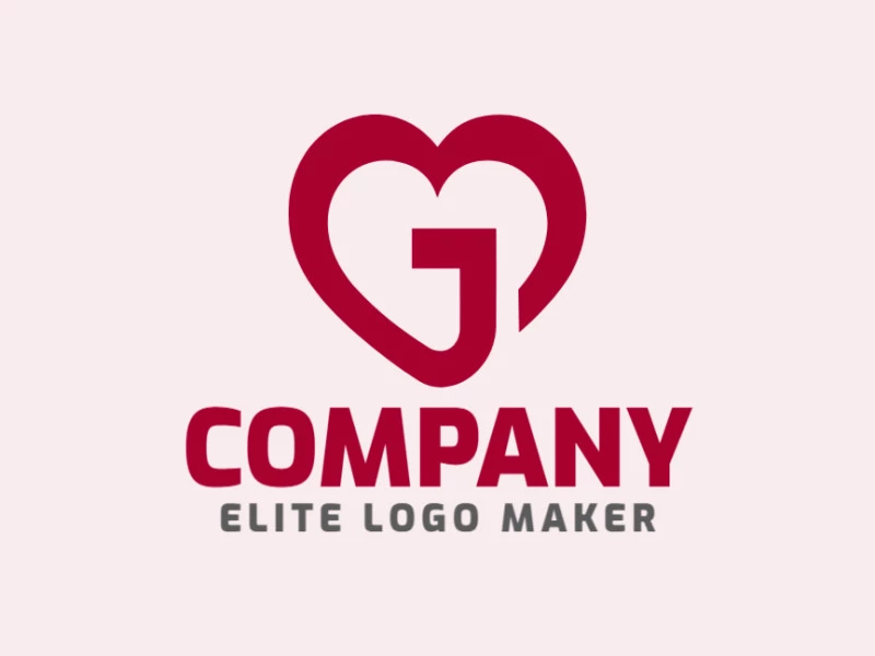 A minimalist logo featuring the letter 'G' combined with a heart, creating a refined and attractive design for a standout brand identity.