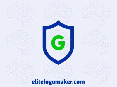 A cool logo design featuring the letter 'G' inside a blue shield, crafted in an emblem style for a bold and stylish brand identity.