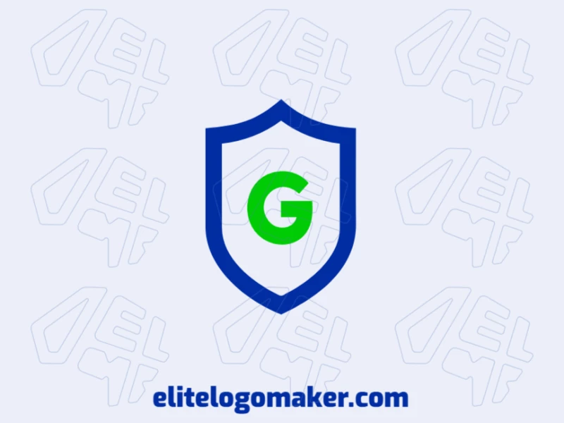 A cool logo design featuring the letter 'G' inside a blue shield, crafted in an emblem style for a bold and stylish brand identity.