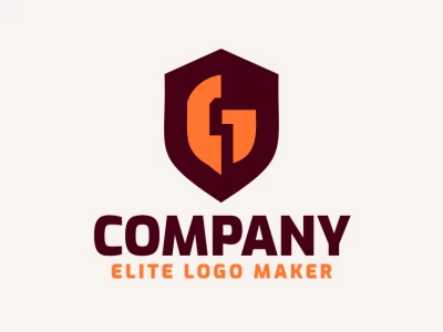 A luxurious and original minimalist logo featuring the letter 'G' inside a shield, creating a bold and distinctive design with timeless elegance.