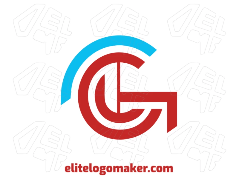 Letter "G" With Abstract Style - Ideal Logo Template Abstract "G" letter design with bold curves and modern elements, ideal for representing a company with a unique identity.