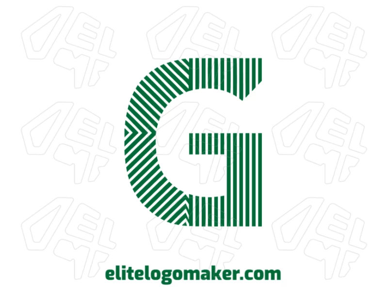 Letter "G" With Design Made Of Multiple Lines - Quick Logo Creator Elegant logo design with letter "G" formed by multiple lines in an initial letter style, perfect for a refined and modern brand.