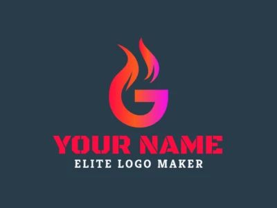 Professional minimalist logo design featuring the letter 'G' with fire flames, creating a prominent and powerful visual for your brand.