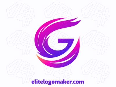 Cheap and modern logo featuring the letter 'G' in a gradient style with purple tones, creating a sleek and vibrant design.