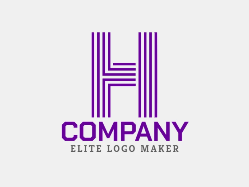 A creative logo featuring the letter 'H' in a striped style, showcasing a unique design.