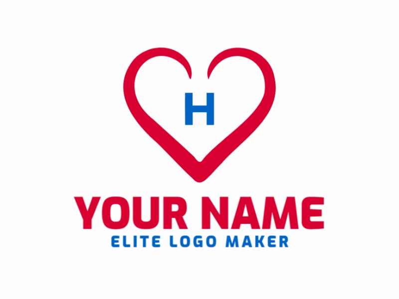 A good logo idea featuring the letter 'H' inside a heart in a minimalist style, creating a dynamic and modern look with simplicity.