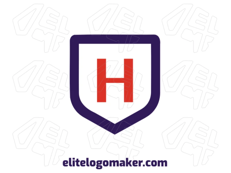 Letter "H" Inside A Simple Shield - Design Your Logo Online Creative logo design featuring the letter "H" inside a simple shield in emblem style.