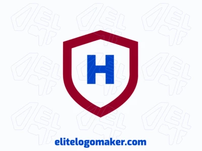 A cheap company logo featuring the letter 'H' inside a simple shield, designed in a pictorial style for a straightforward and professional look.