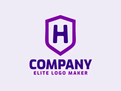 An emblem-style logo featuring the letter 'H' within a shield, exuding strength and sophistication in a classic design, perfect for a distinguished and reputable brand.