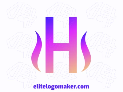 Letter 'h' with a purple and pink gradient style, creating a professional business logo that combines modern aesthetics with a sleek and distinctive look.