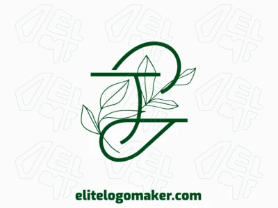 Letter 'J' logo with green tree leaves, blending an initial letter style with a business concept focused on growth and nature.