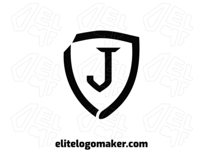 A creative design with the letter 'J' inside an abstract shield, perfectly crafted to generate a bold and memorable look.