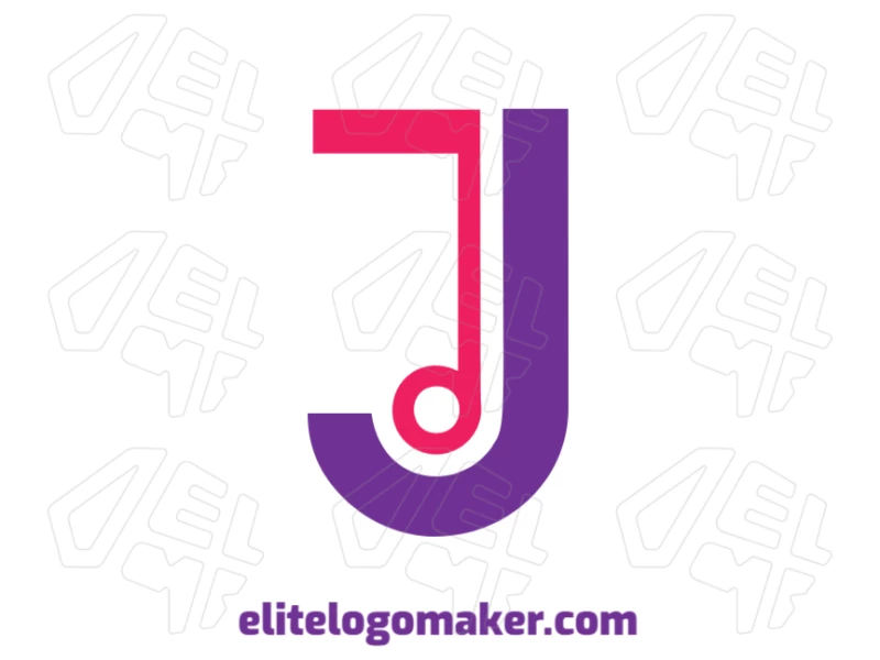 Logo design with a simple and elegant letter "J", delivering a clean and sophisticated look for a timeless brand image.
