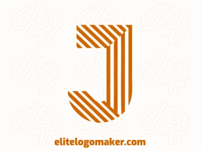 A cheap and business-oriented logo featuring the letter 'J' with solid lines, designed in an initial letter style for a professional and straightforward look.