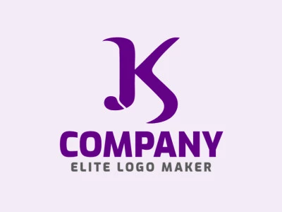 A sleek minimalist logo featuring the letter 'K' in purple hues.