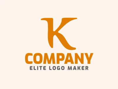 A minimalist logo featuring the letter 'K', in bold orange, expressing simplicity and modernity.