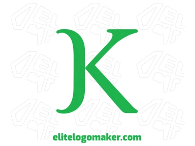 Minimalist logo template featuring letter "K" in initial letter style, perfect for creating an elegant and modern brand identity.
