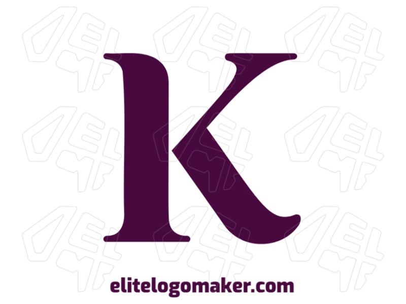 Letter "K" With Minimalist Style - Creative And 100% Customizable Logo Minimalist letter "K" logo with an eye-catching design that stands out with simplicity and elegance.