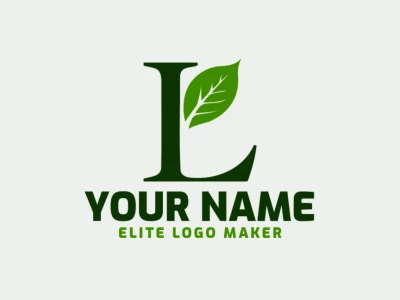 Letter "L" Combined With Tree Leaf Logo Design