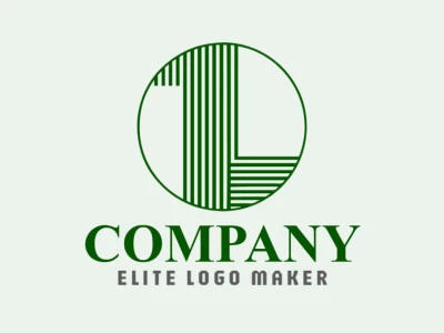 A circular logo design featuring a striped letter 'L', radiating a sense of growth and harmony with its vibrant green color scheme.