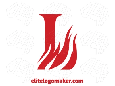 Beautiful logo template featuring the letter "L" in an abstract style with red color, designed as an initial letter.