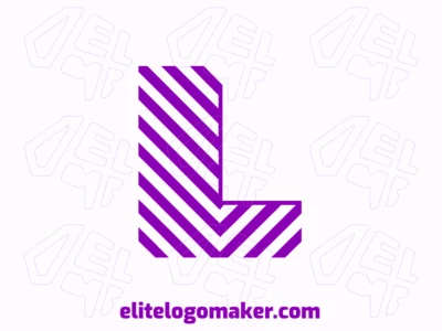 Letter "L" With Purple Color Creative Logo Generator