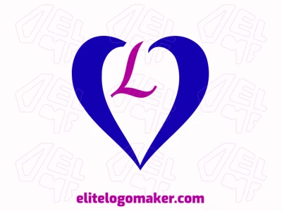 An original and creative logo featuring the letter 'L' within an abstract heart, designed in a double meaning style for a unique and memorable look.