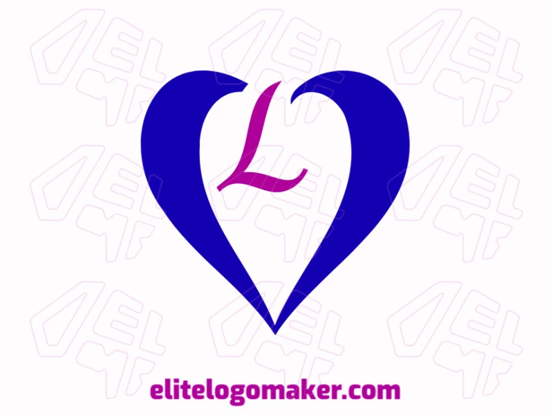 An original and creative logo featuring the letter 'L' within an abstract heart, designed in a double meaning style for a unique and memorable look.