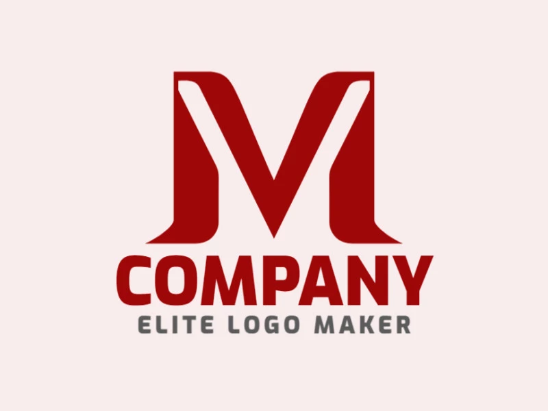 A simple yet impactful logo featuring the letter "M", with a vibrant red color scheme, makes a bold statement.