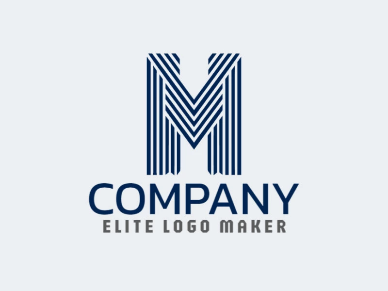 A creative and professional logo featuring the initial letter 'M' in blue, perfect for representing trust and innovation.