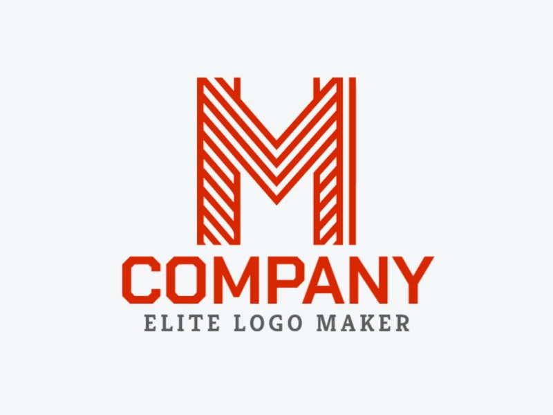 A vector logo featuring the letter 'M' in a striped style, designed with bold lines and geometric precision for a striking and modern look.