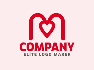 A distinguished logo combining the letter 'M' with a heart in an initial letter style, crafted as a clean and elegant vector design.