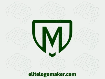 A beautiful and attractive emblem logo featuring the letter "M" elegantly combined with a shield.