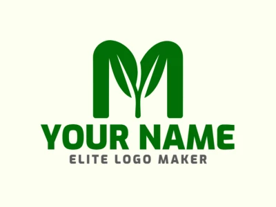 An abstract logo featuring the letter "M" formed by tree leaves, using green tones to create a distinguished and nature-inspired design.