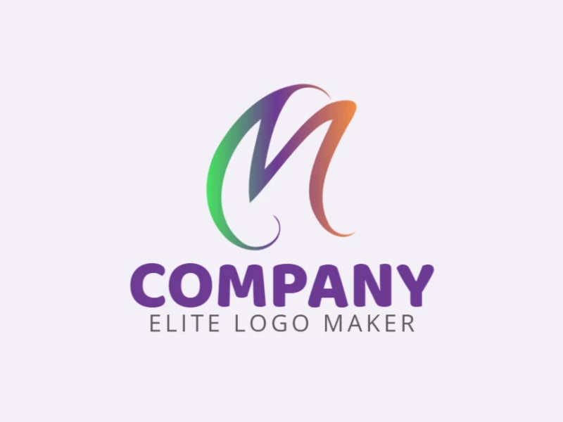 A sleek logo template featuring the letter 'M' with a smooth gradient effect, perfect for a modern and cheap design solution.