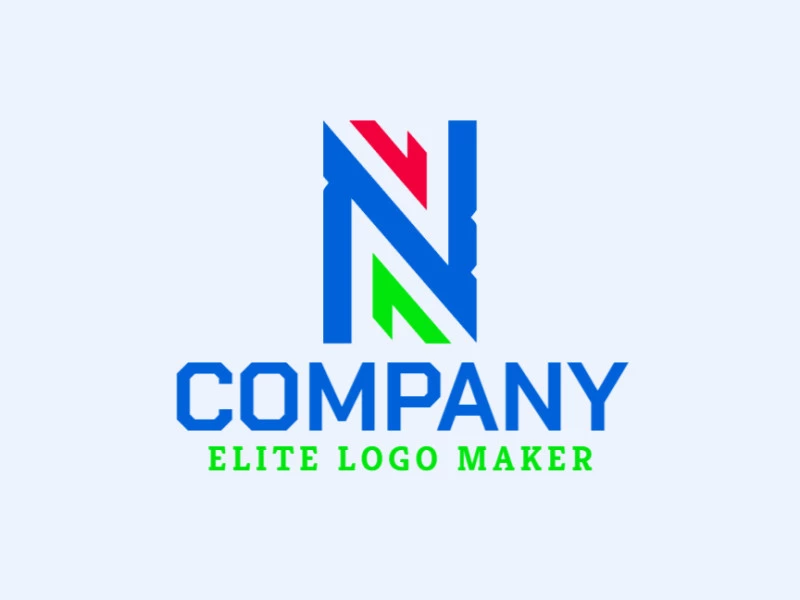 An eye-catching logo design featuring the initial letter 'N', ideal for brands looking for a dynamic and memorable identity.