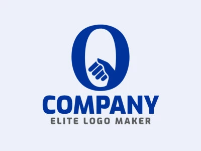 A logo featuring the fusion of the letter O and a hand, symbolizing connection and unity, with a sophisticated double-meaning design in dark blue hues.