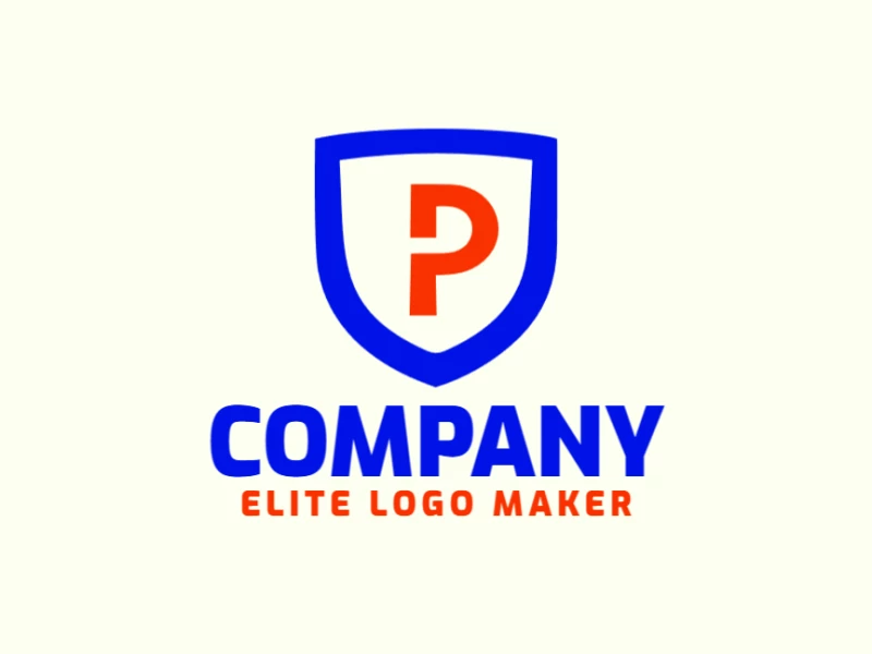 Attractive logo design with 'P' in a minimalist shield.