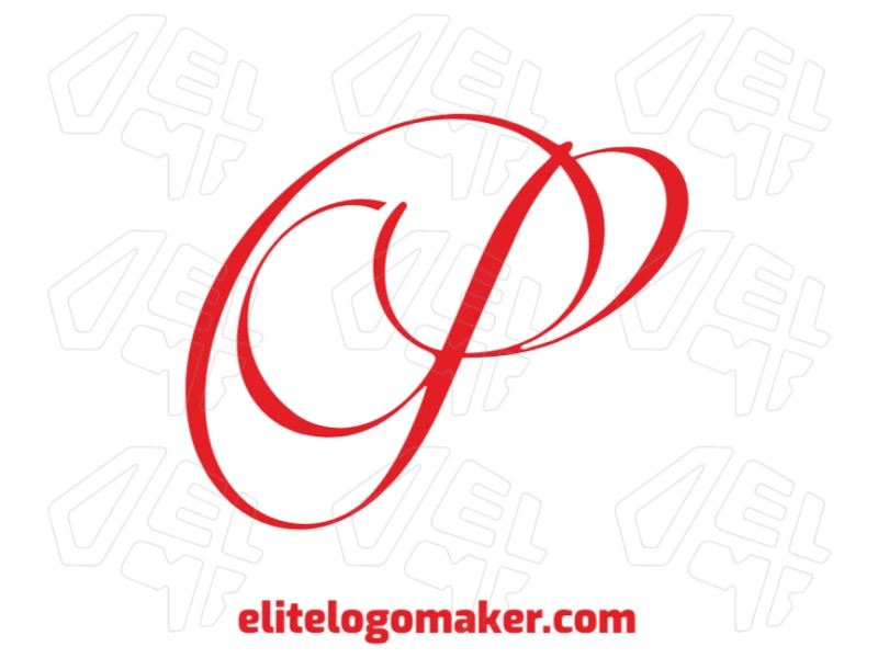 Artistic letter "P" logo in a simple style, perfect for a company seeking a creative and clean visual identity.
