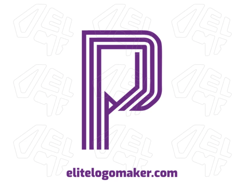 Letter "P" With Creative Concept - Company Logo Concept logo template featuring the letter "P" with a creative design in an initial letter style.
